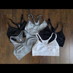 Set of 5 Athletic Works, Dri More sports bras